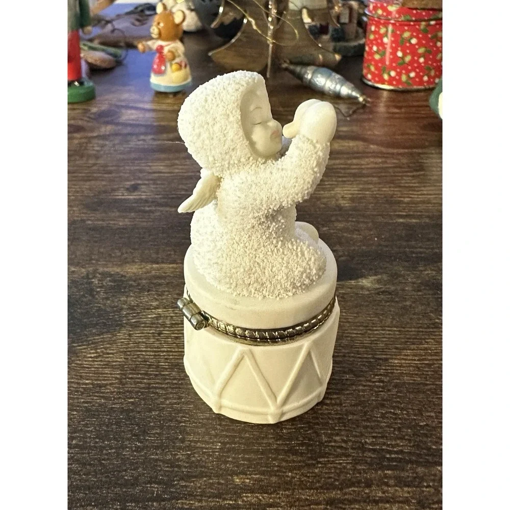 Vintage Dept 56 Snowbabies Lot Moon Stars Ornament Celebrate Hinged Box